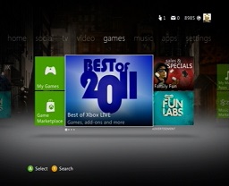  Xbox Dashboard Best Of 2011 Screenshot 1